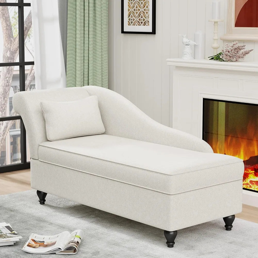 Hign Concerned Storage Chaise Lounge Indoor Upholstered Chair