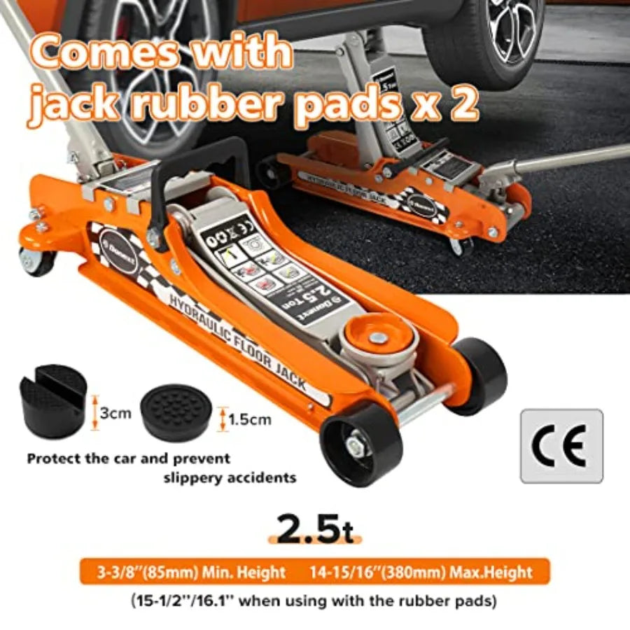 SHXI 2.5 Ton Steel Floor Jack Low Profile Hydraulic