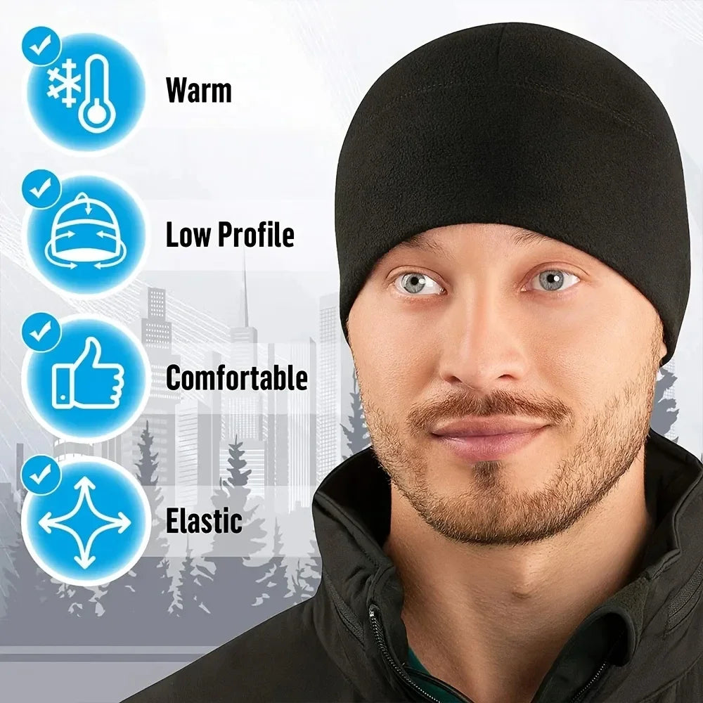 Unisex Windproof Polar Fleece Beanie Hat For Winter Ski