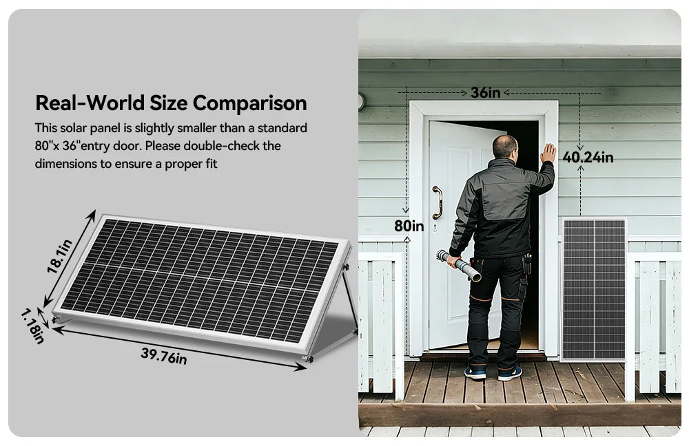 Rvpozwer 400W 12.8V Monocrystalline Solar Panel High Efficiency Module