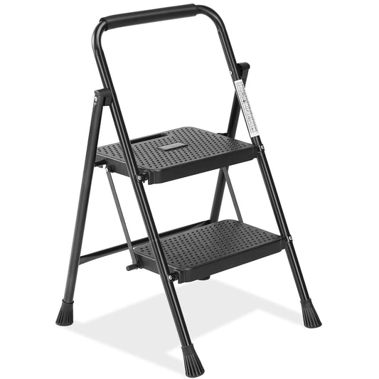 JHK Folding Step Ladder Stool With Anti Slip 800 Lbs