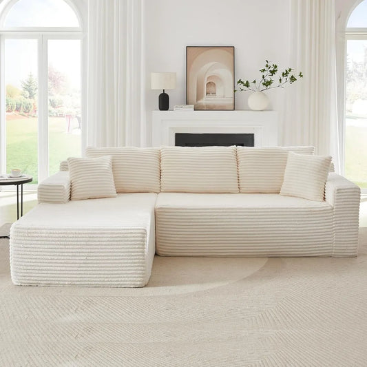 DAFIFY Boneless Sectional Couch With L Shaped Chaise