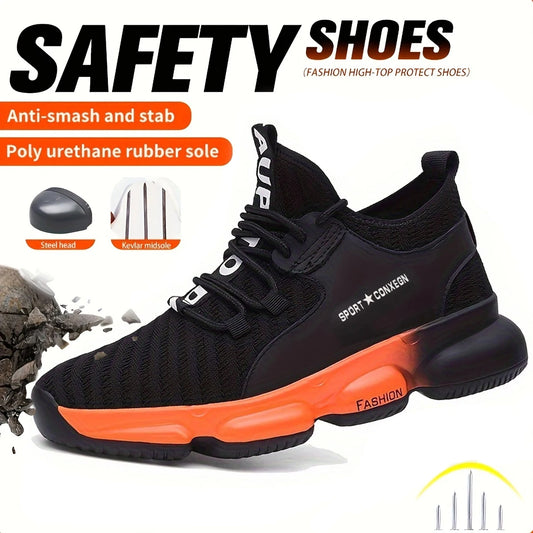 Anti Smash Puncture Breathable Safety Shoes For Men