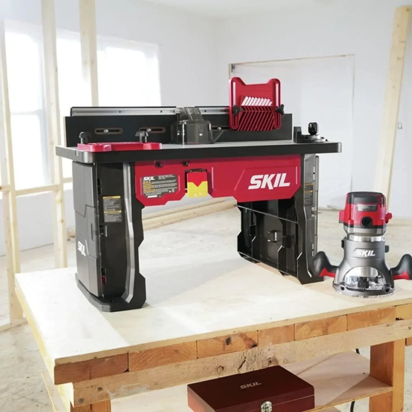 XMSJ Router Table And 10 Amp Fixed Base Router Kit