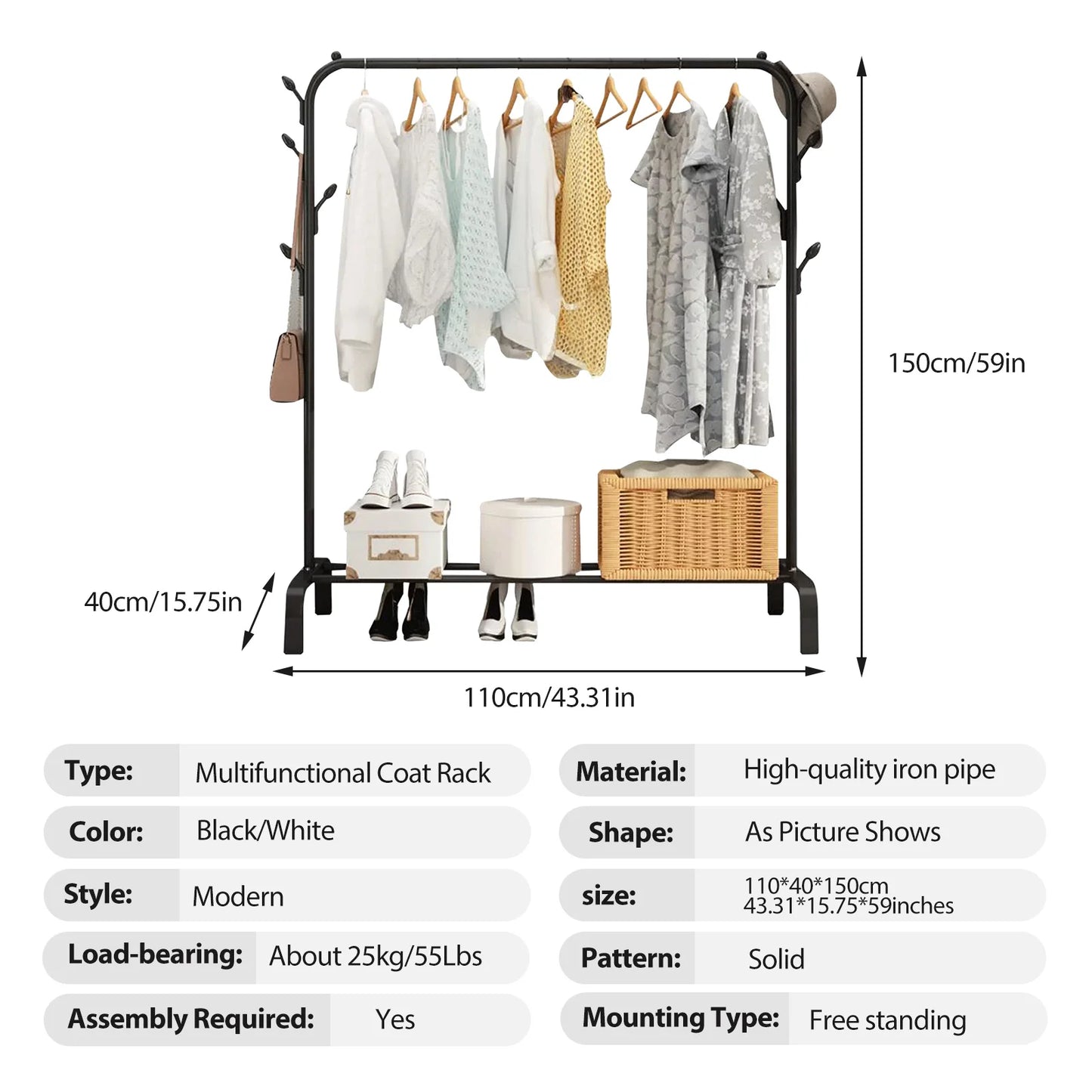 Hign-concerned Clothing Rack For Hanging Clothes Organizer