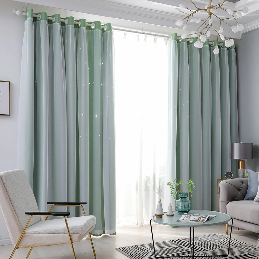 Guangdong Craft Weaving Hollow Out Star Curtain Sky Drape
