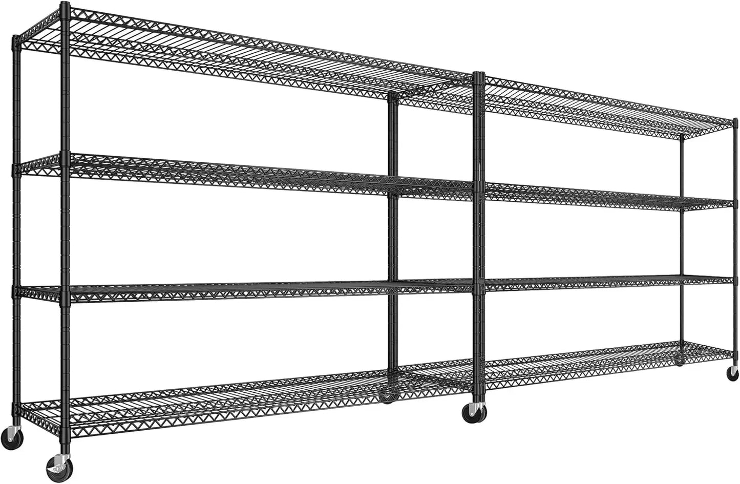 Hign Concerned Wire Shelving Unit With Wheels 4 Tier Storage