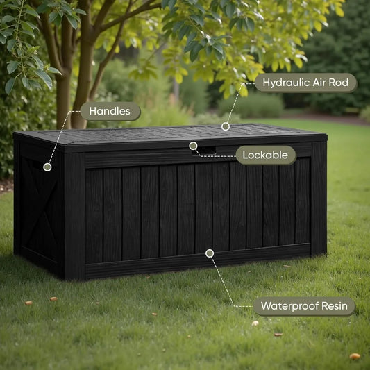 Hign-concerned Resin Deck Box Storage Imitation Wood