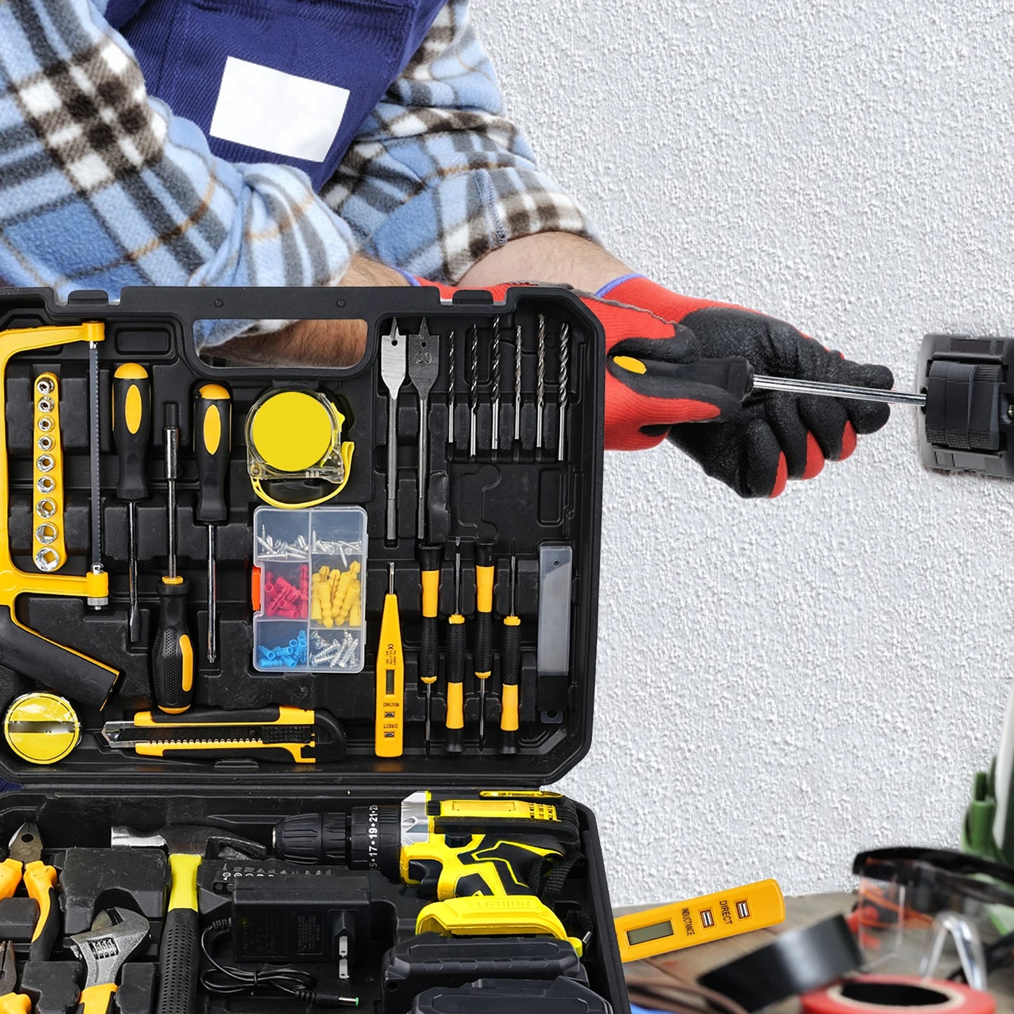 DIY Supplies 158Pcs Multifunctional Household Tool Kit Set