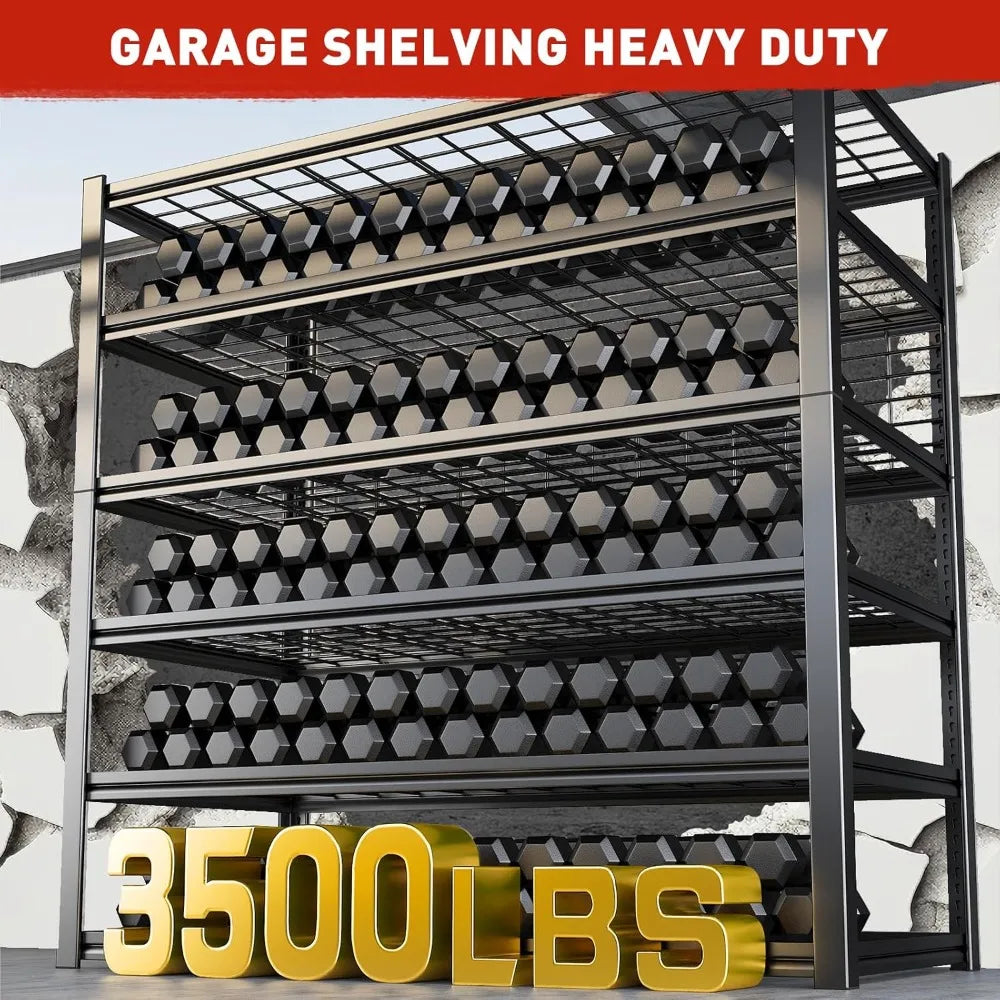 HUANZHUANG 6 Tier Heavy Duty Garage Shelving 3500LBS