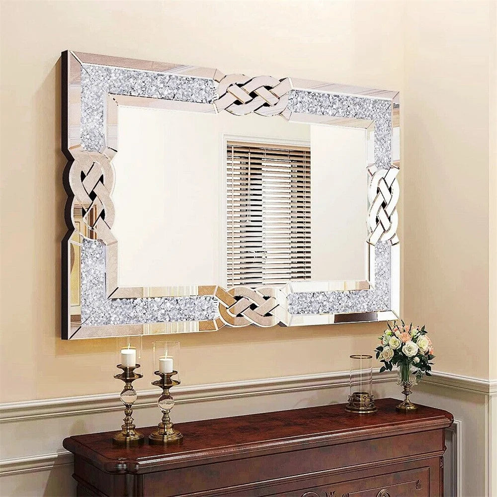 Hign-concerned Crystal Diamond Vanity Wall Mirror Decor