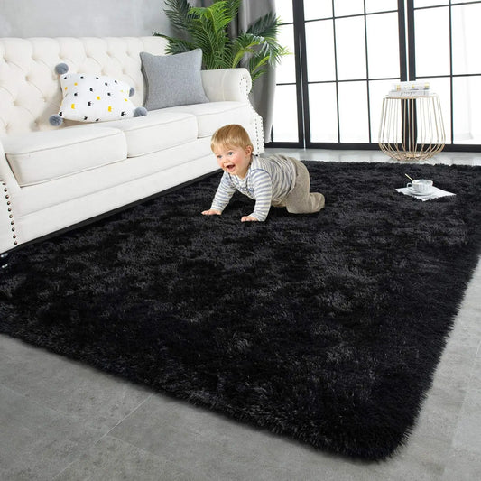 XMSJ Shaggy Rug Plush Area Rug Living Room Decor Modern
