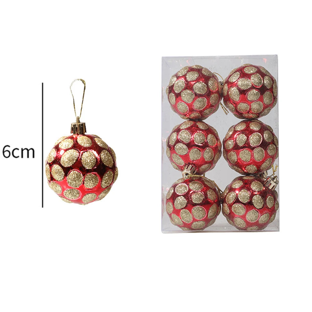 Electronic Christmas Ball Ornaments Shatterproof 6pcs Pack