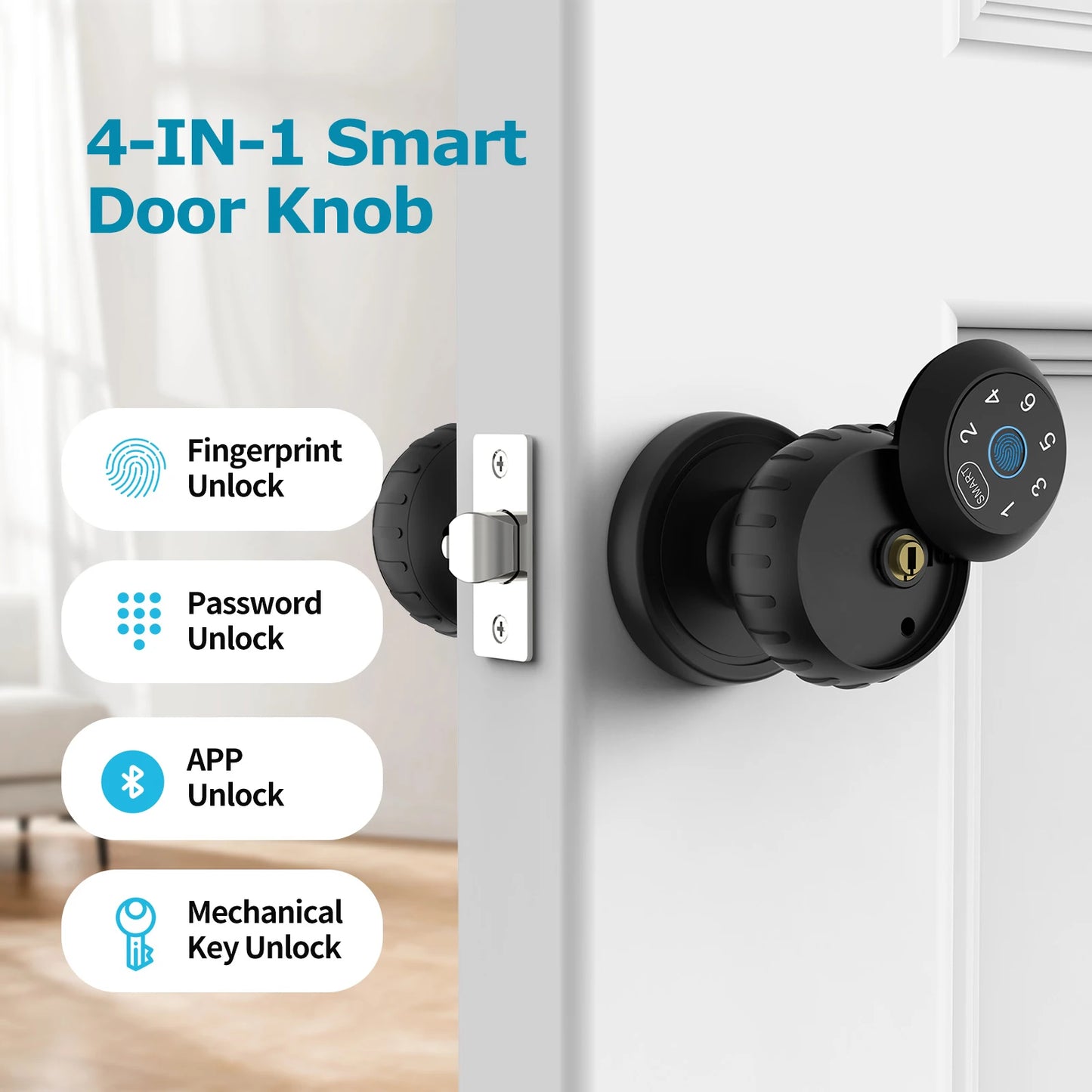 Viladepot Biometric Smart Lock With App Control And Keypad
