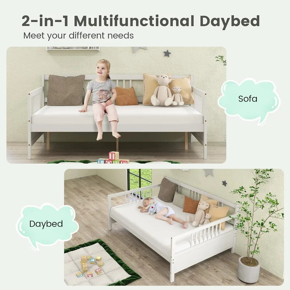 XMSJ Daybed Sofa Bed Frame Wood Slat Support System