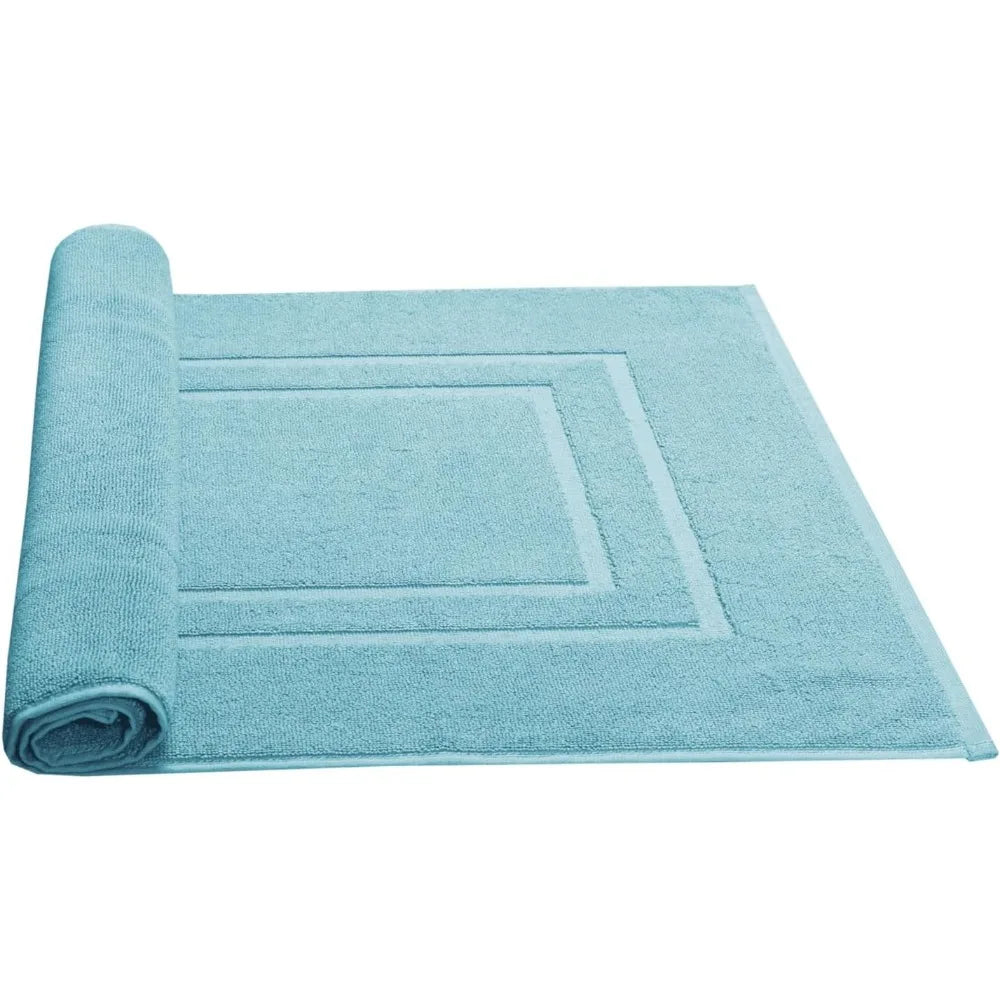 Hign-concerned Feather and Stitch 2 Piece Bath Mat Set