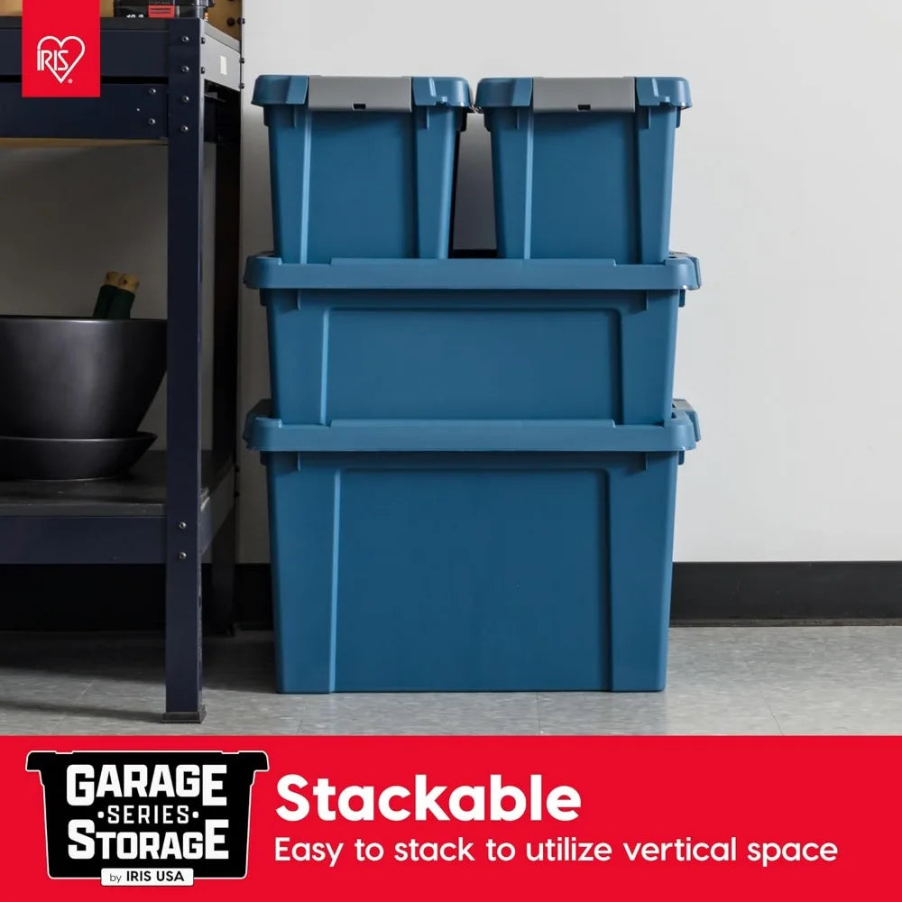 Iris USA Lockable Storage Bins 4 Pack With Lids Made in USA
