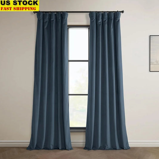 DUTRIEUX Heritage Velvet Room Darkening Curtain Panel