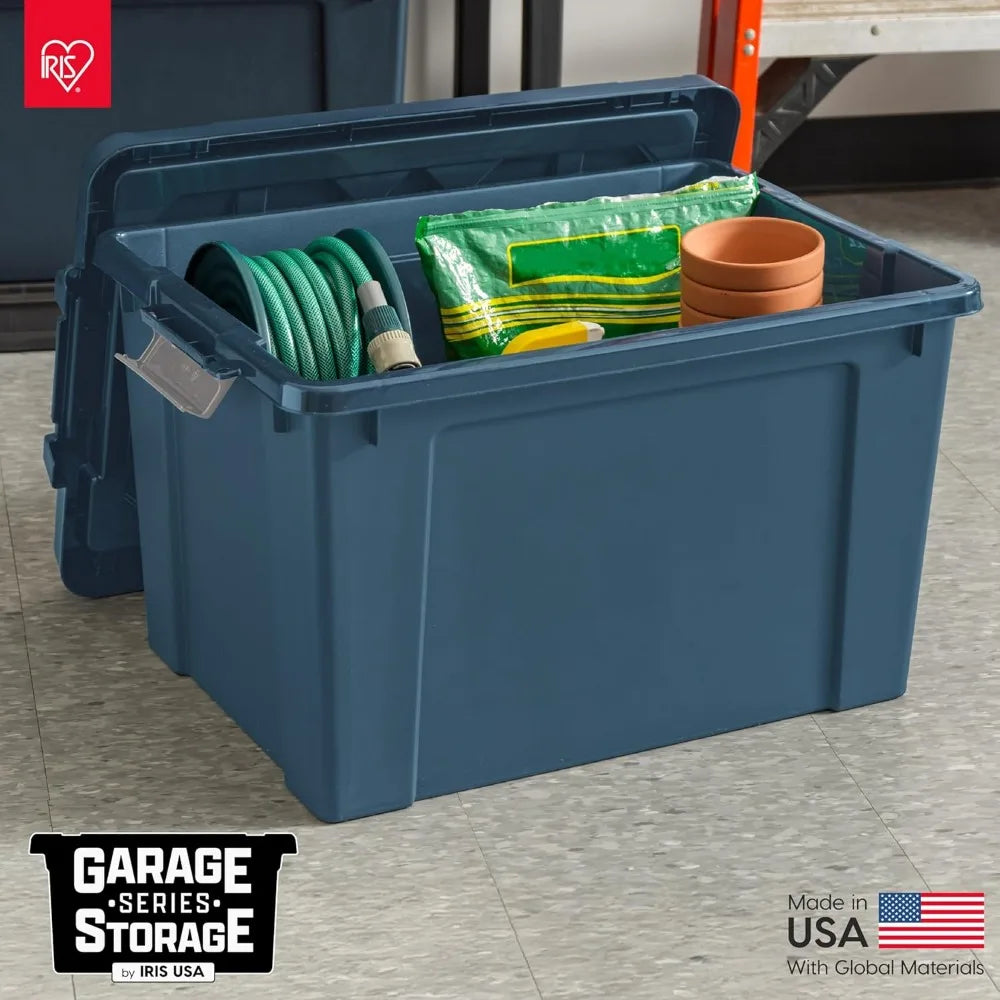 Iris USA Lockable Storage Bins 4 Pack With Lids Made in USA