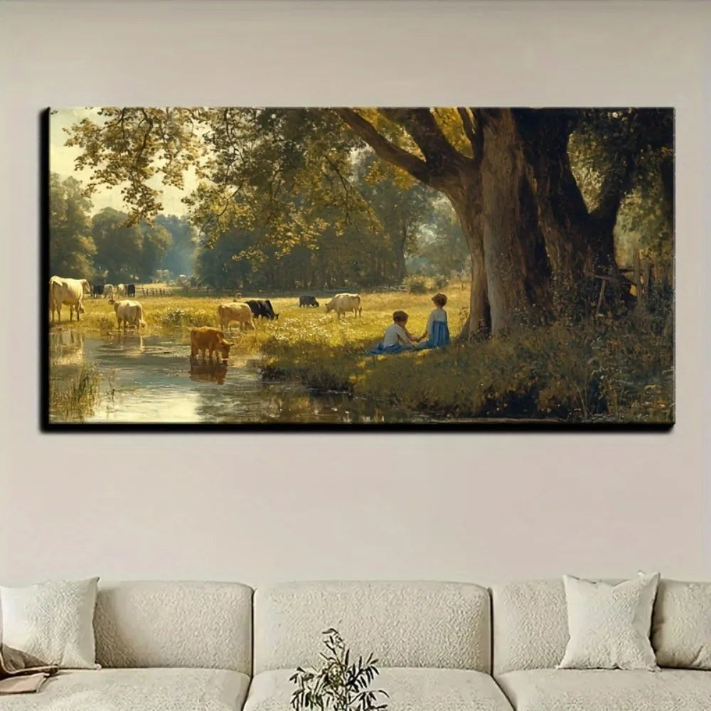 Hign-concerned Natural Scenery Victorian Decor Pine Frame