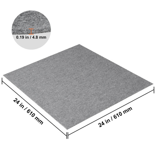 SucceBuy Peel And Stick Carpet Tiles Self Adhesive Flooring