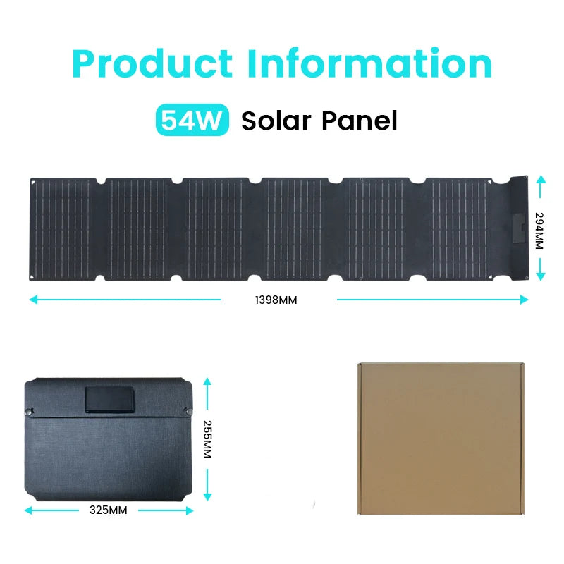 CTOLITY Portable Solar Panel Kit With MPPT 18V Foldable