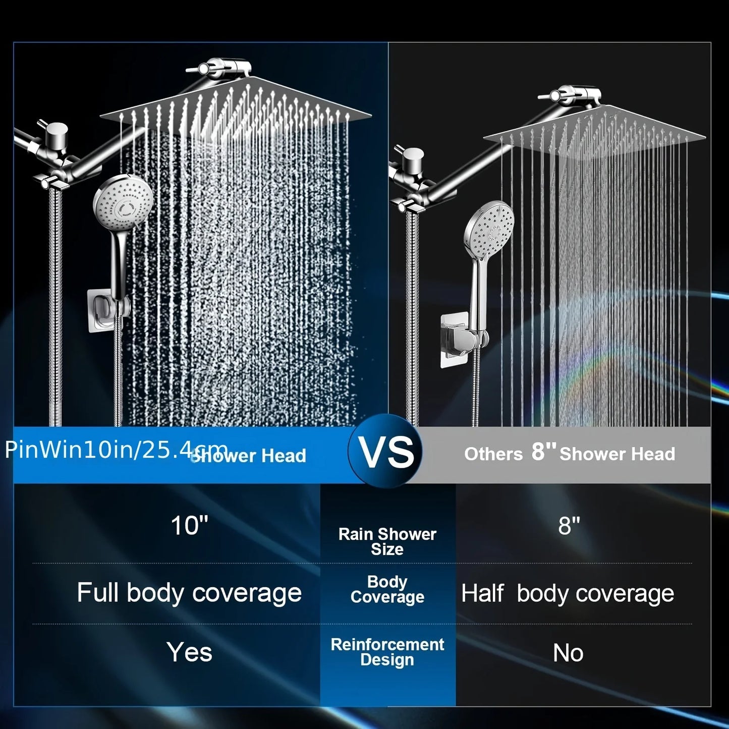 Quality Rain Shower Head And Handheld Set With Three Modes