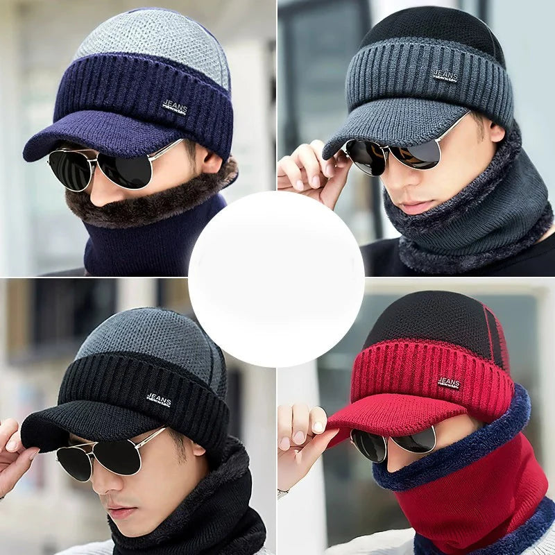 NONECN Acrylic Woolen Beanie For Winter Warmth And Outdoor Protection