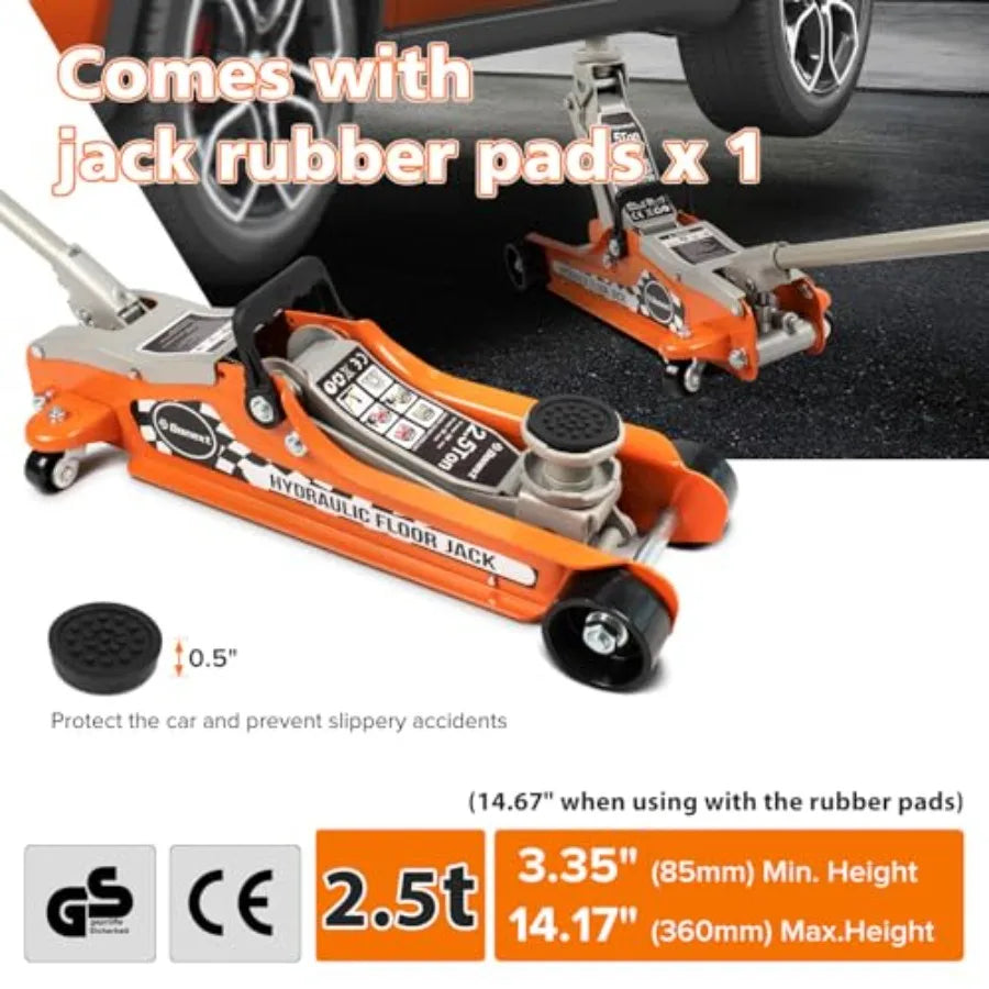 SHXI 2.5 Ton Low Profile Racing Floor Jack Heavy Duty