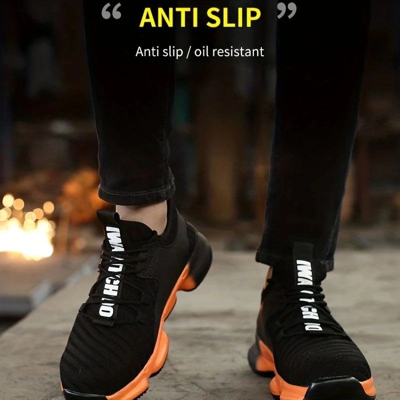 Anti Smash Puncture Breathable Safety Shoes For Men