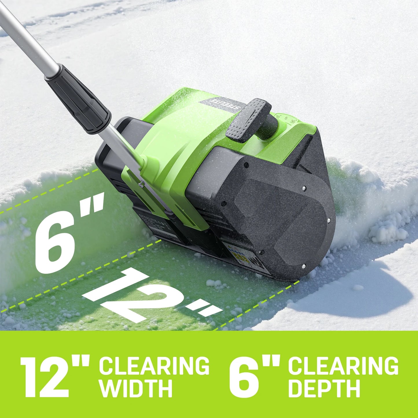 Deli 21V Cordless Snow Shovel With 4Ah Battery Performance
