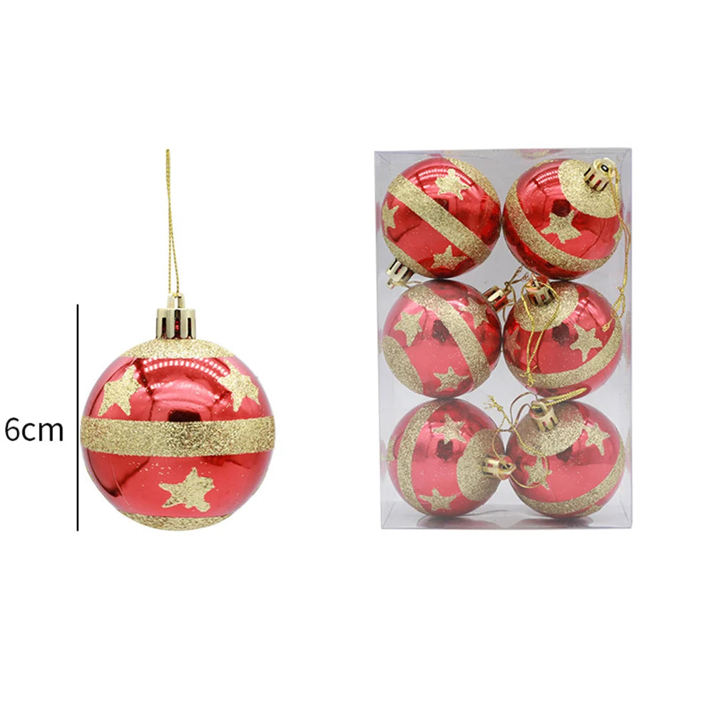 Electronic Christmas Ball Ornaments Shatterproof 6pcs Pack