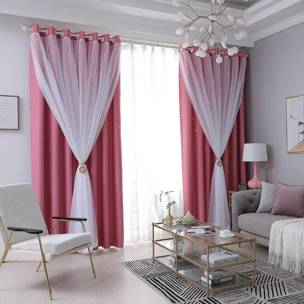 Guangdong Craft Weaving Hollow Out Star Curtain Sky Drape