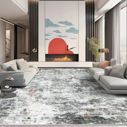 Evich Modern Abstract Area Rug Washable Non Slip Distressed