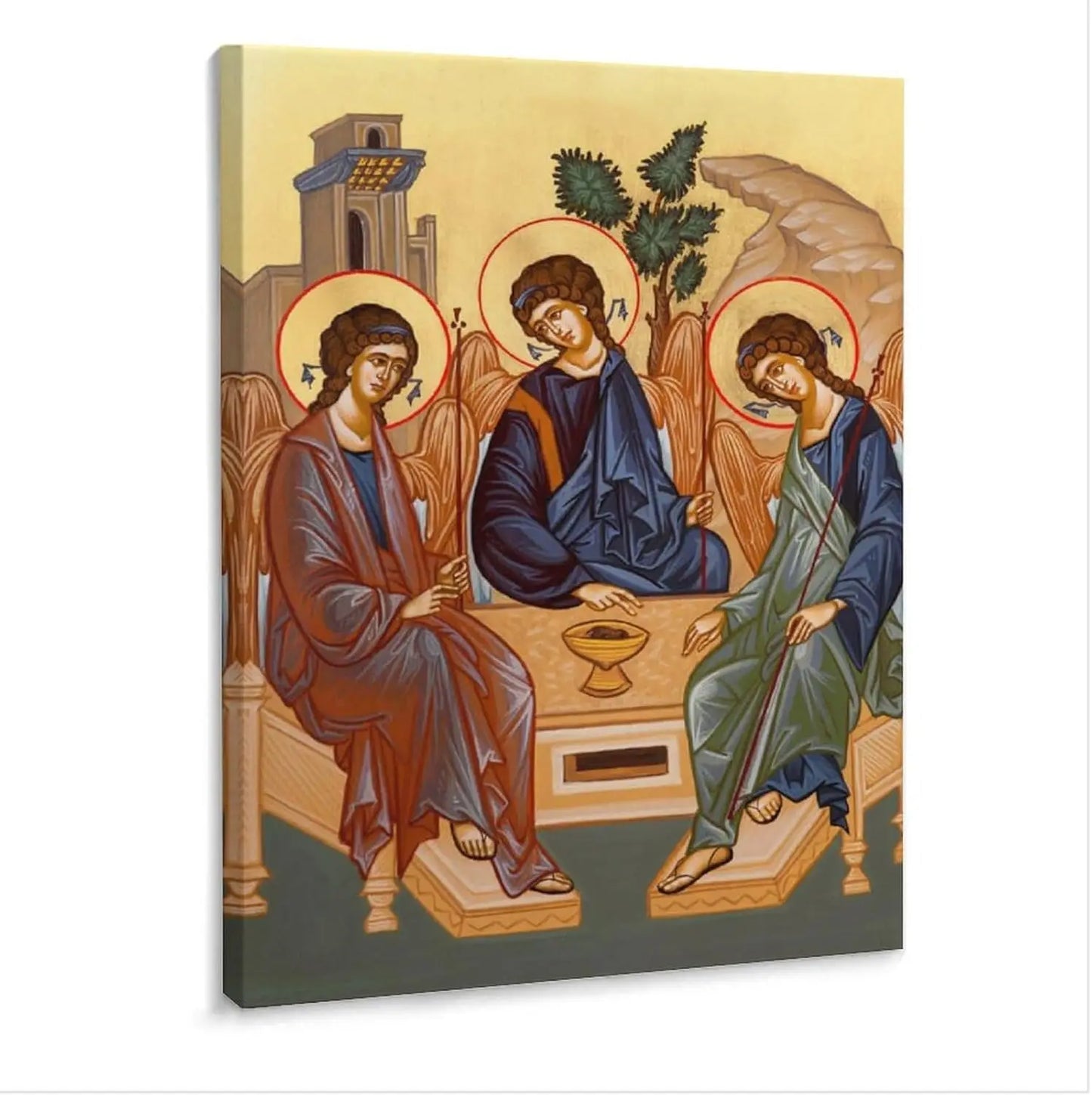 Andrei Rublev Holy Trinity Vintage Art Poster Wall Canvas