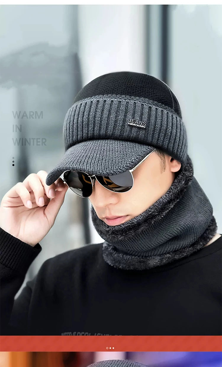 NONECN Acrylic Woolen Beanie For Winter Warmth And Outdoor Protection