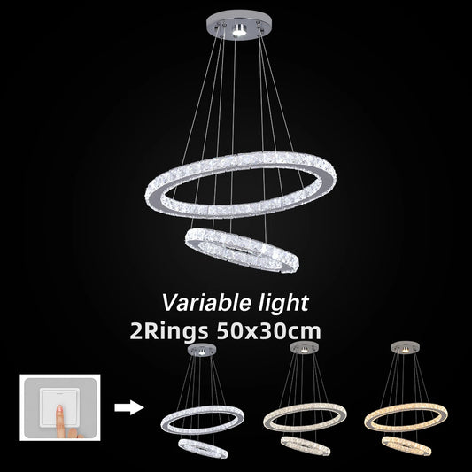 Vinilky Crystal Chandelier Modern Pendant Light Living Room