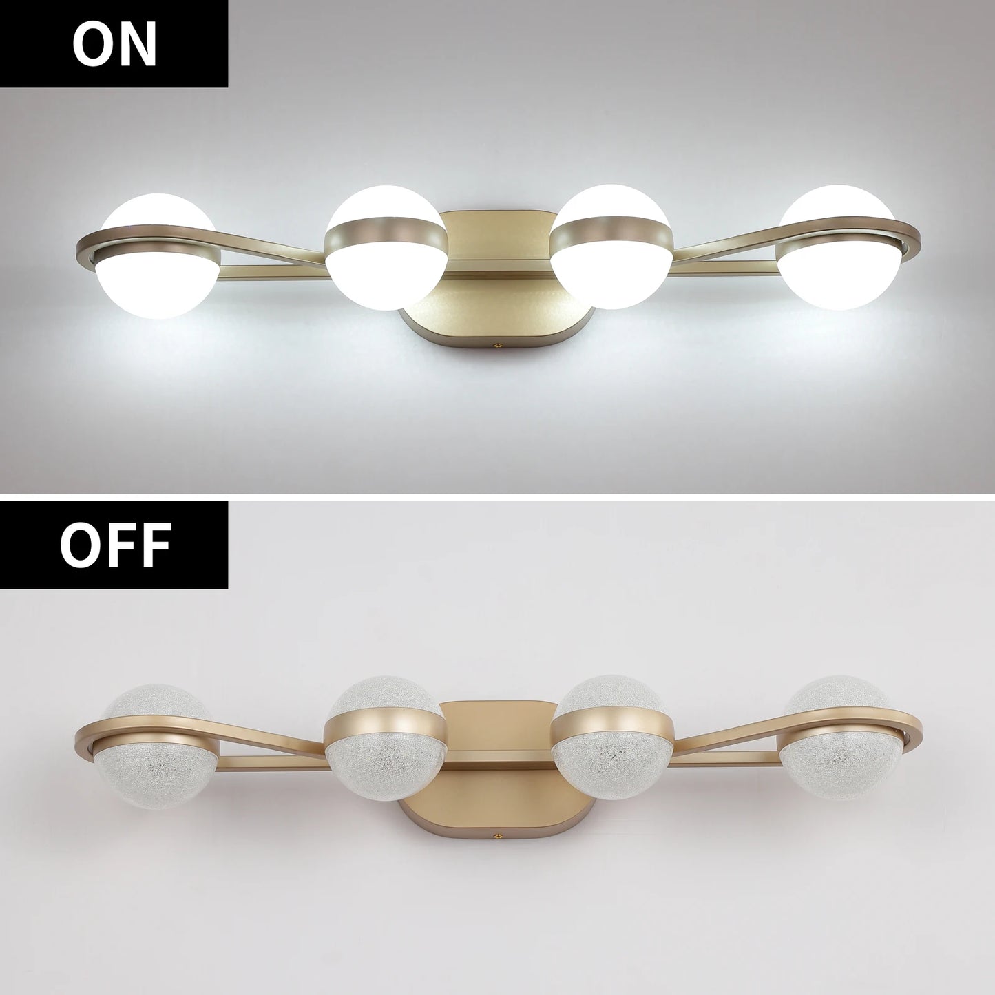 ARLGSITE Modern Minimalist Vanity Light 4 Bulb Wall Mounted