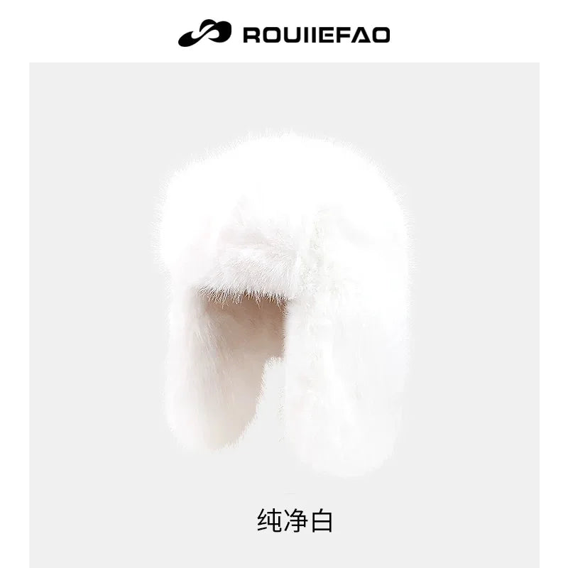 Zhejiang Imitation Mink Fur Bomber Hat Unisex Winter