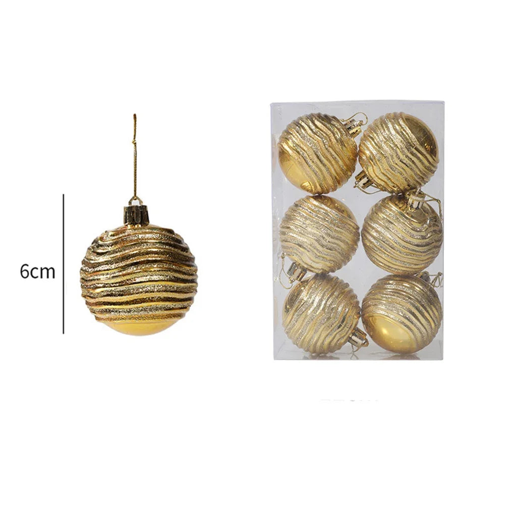 Electronic Christmas Ball Ornaments Shatterproof 6pcs Pack