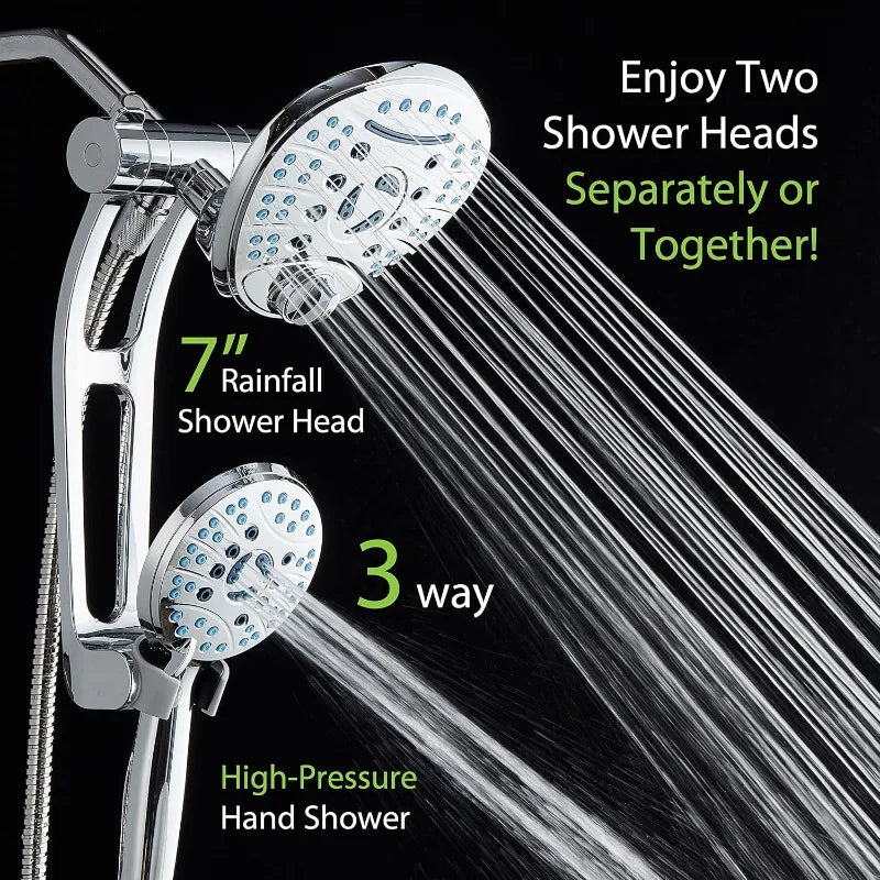 XMSJ High Pressure Handheld And Rain Shower Head Combo