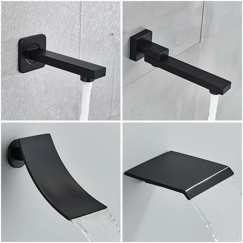Quyanre Concealed InWall Digital Shower Faucet System With Tub Spout