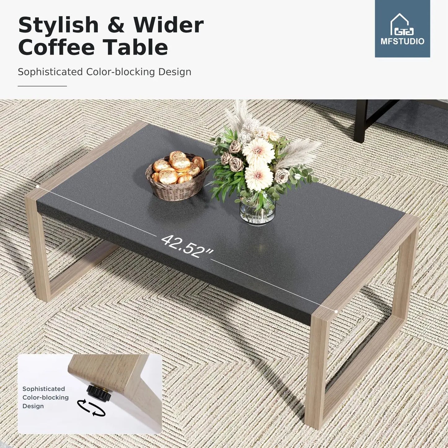 Five Seat Patio Set With Olefin Textilene Backrest Coffee Table