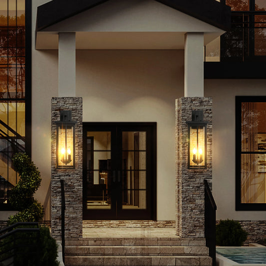 ARLGSITE Outdoor Wall Lantern Dusk to Dawn Sensor Aluminum Weatherproof