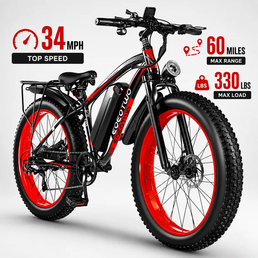 EOEOTWO 1500W Fat Tire Electric Bike For Adults 34MPH