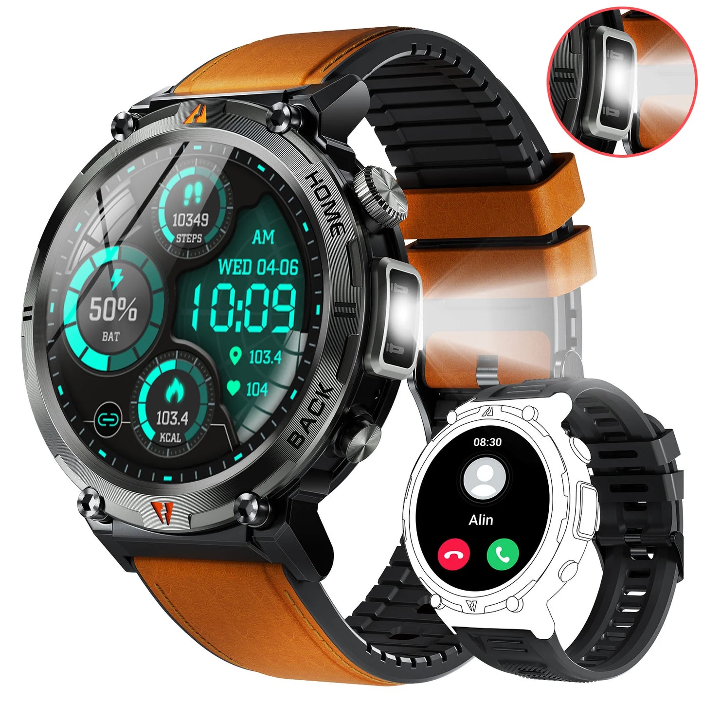 EIGIIS KE3 Smartwatch For Men Bluetooth Call Full Touch HealthMonitor