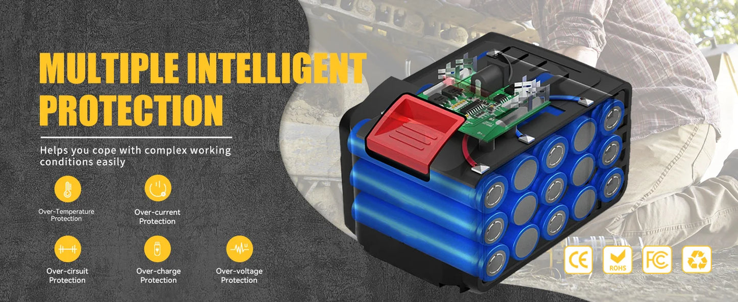 VANON 18V Li Ion Battery 9000mAh for Dewalt XR DCB Series