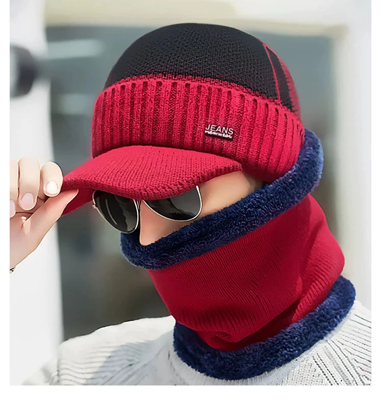 NONECN Acrylic Woolen Beanie For Winter Warmth And Outdoor Protection