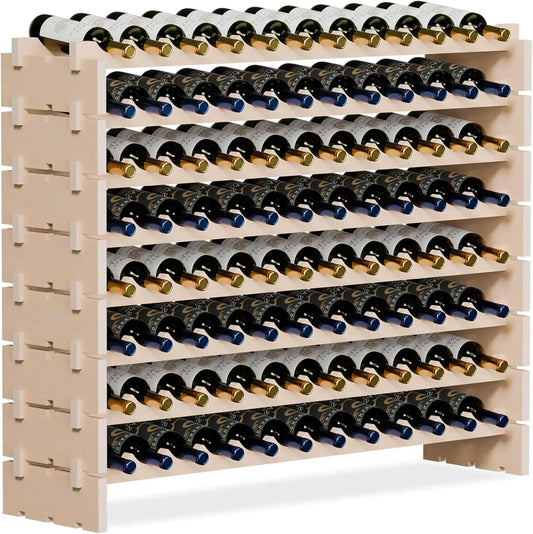 Hign-concerned 96 Bottles Stackable Modular Wine Rack 8 Tier
