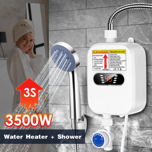 Oyajia Electric Instant Hot Water Heater With Handheld Shower